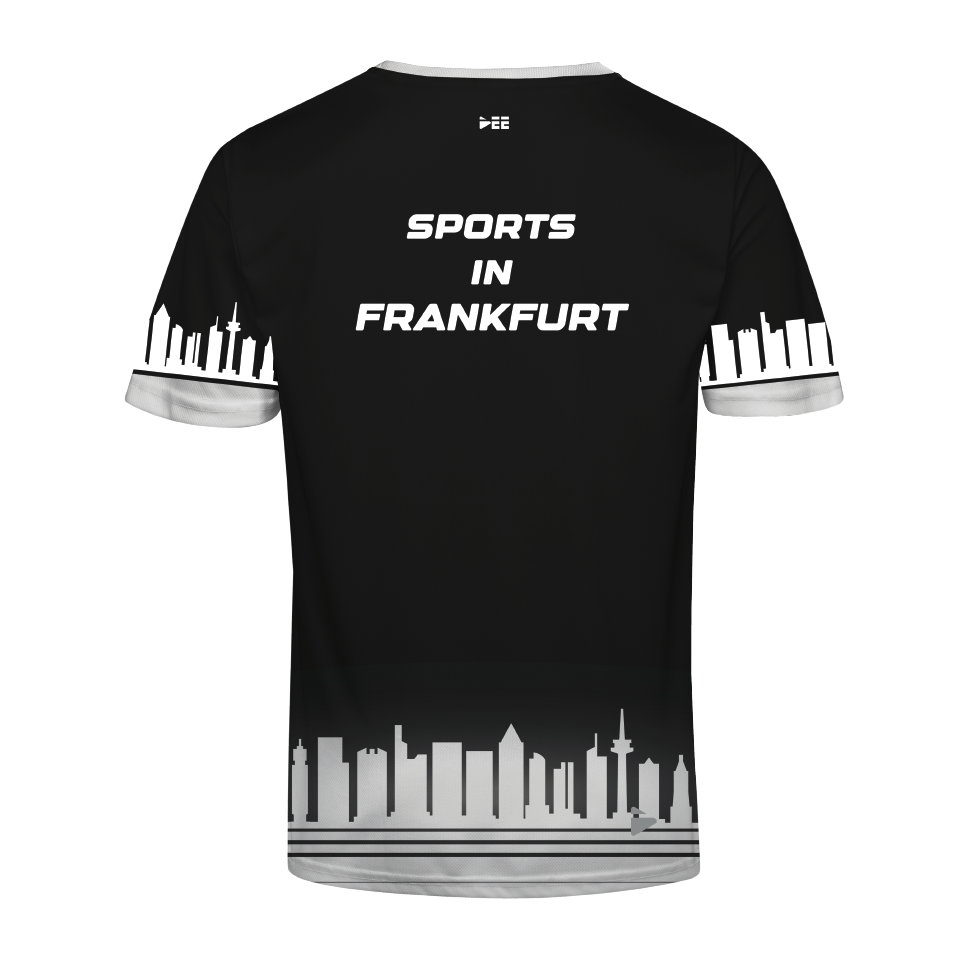 Sonderedition Allround-Sportshirt Skyline Frankfurt (schwarz/weiß)
